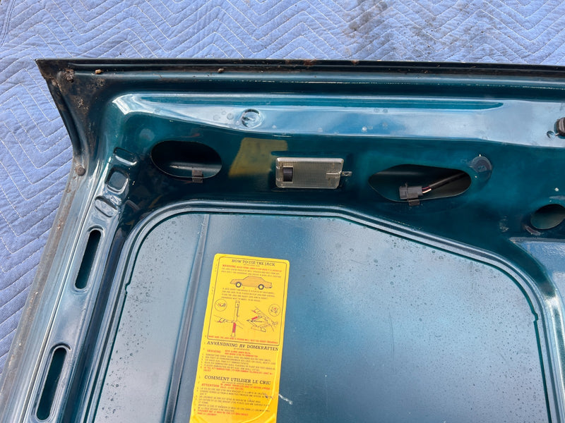 1986-1993 Volvo 240 244 Sedan Rear Trunk Deck Lid Panel Green OEM #4237EM