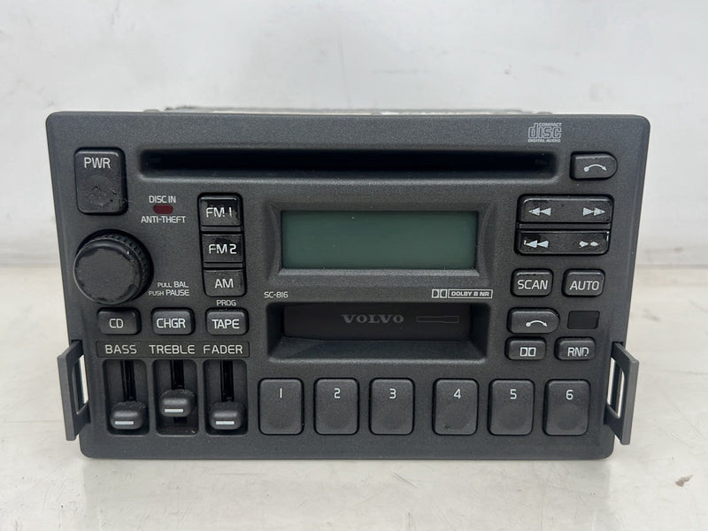 1998-2000 Volvo V70 S70 AM FM Stereo Radio CD Tape Player Head Unit OEM