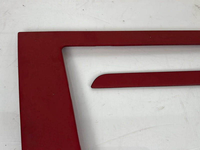1993-1997 Volvo 850 Wagon Exterior Rear Side Window Trim Pair Red OEM