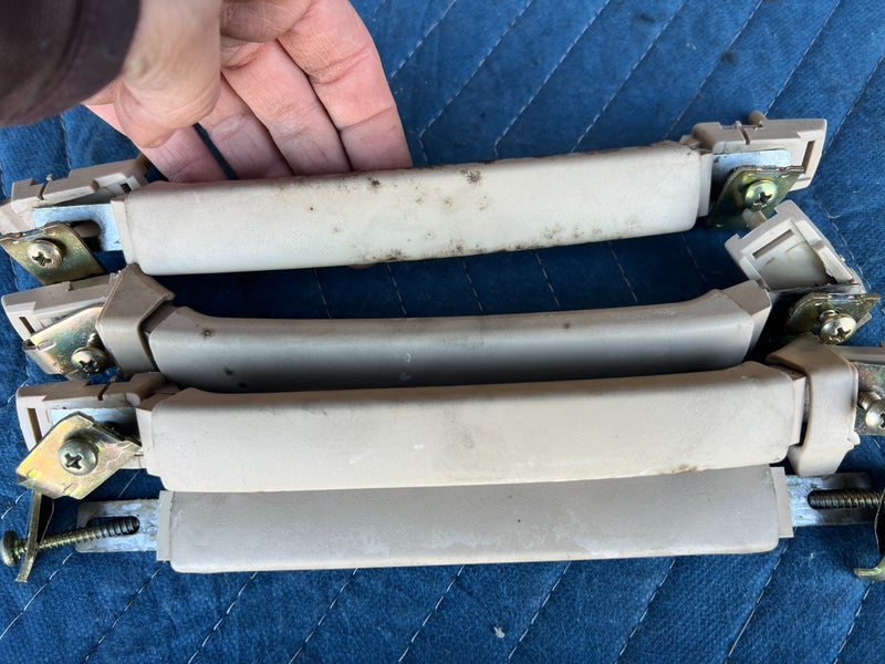 2000-2005 BMW 330xi 325xi E46 Overhead Grab Handle Set of 4 Beige OEM #4765EM