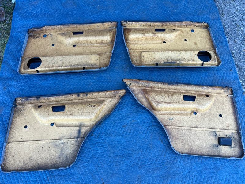 1985-1992 VW Golf Door Card Set of 4 Gray Cloth 193867212 193867211 OEM