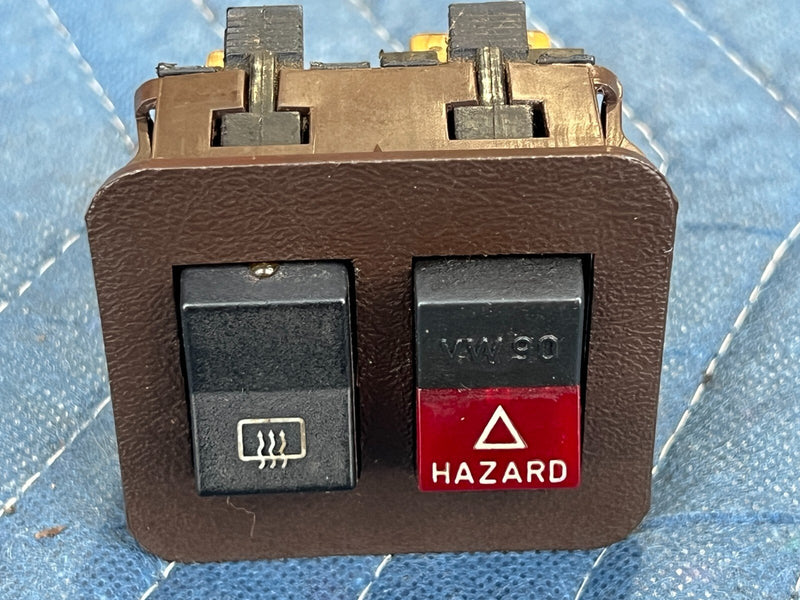 1983-1985 Porsche 944 Dash Hazard Light Defrost Button Switch Panel OEM #2429EM