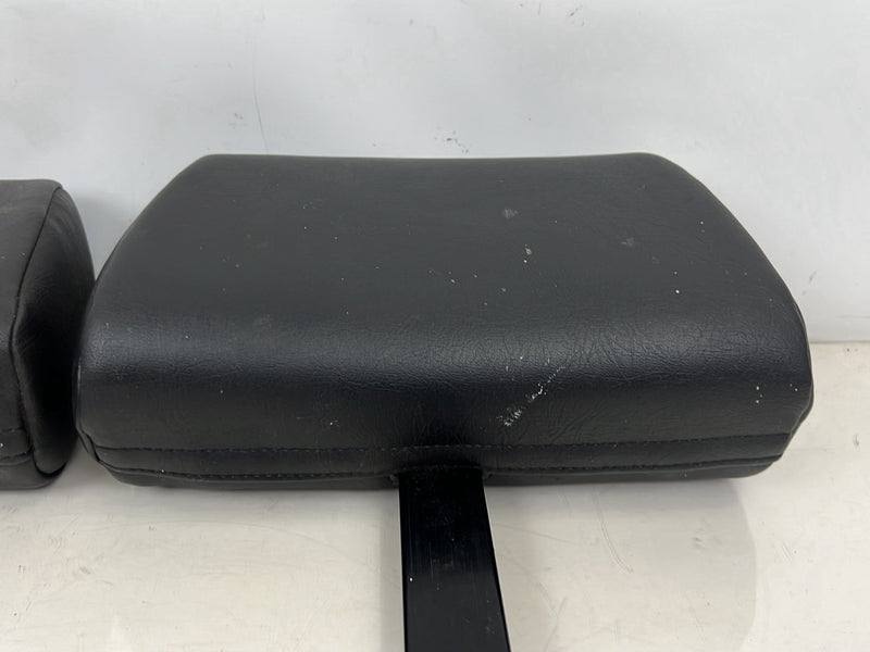 1990-1992 Volvo 740 745 940 Wagon Rear Black Leather Headrest Pair OEM #5864EM