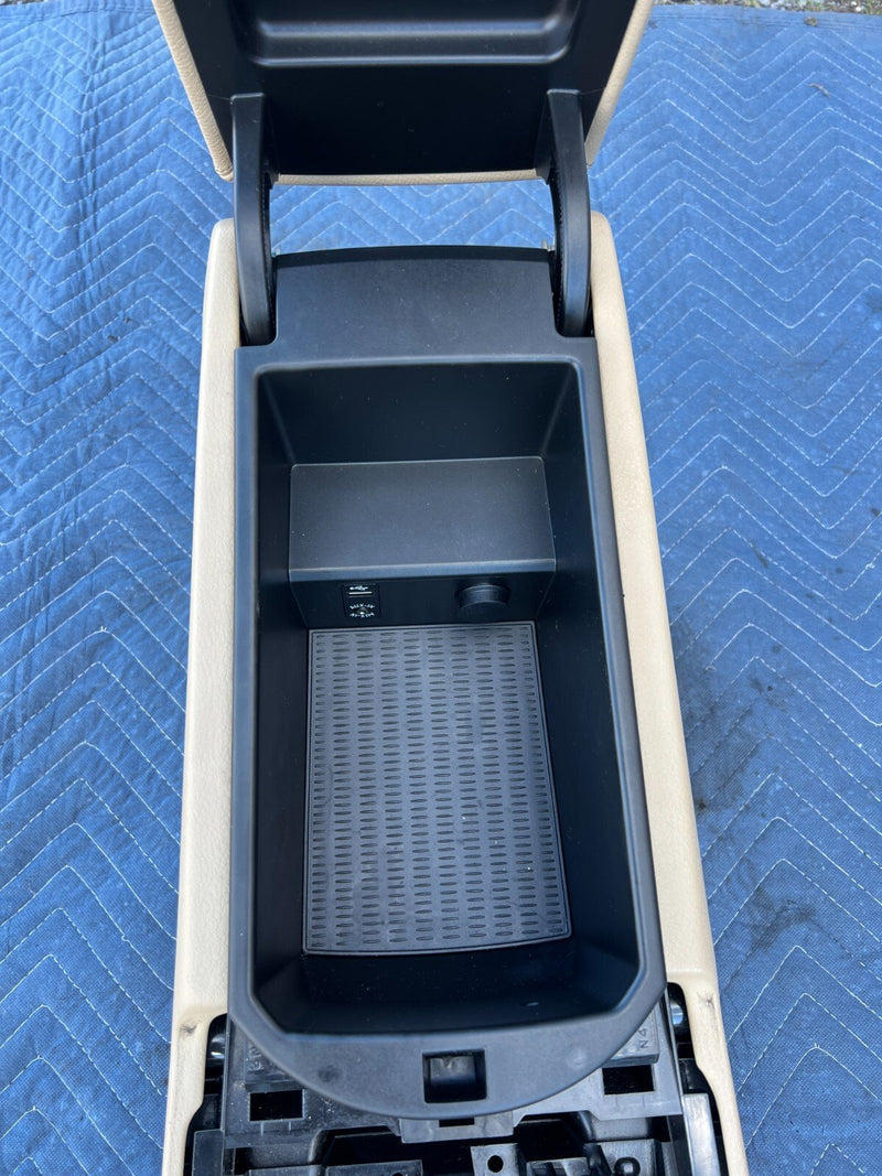 2011-2017 BMW X3 F25 Beige Center Console Arm Rest Storage Compartment OE#2404EM
