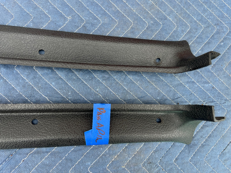 1967-1974 Volvo 140 142 144 145 Right & Left A Pillar Trim Black Pair OE #4867EM