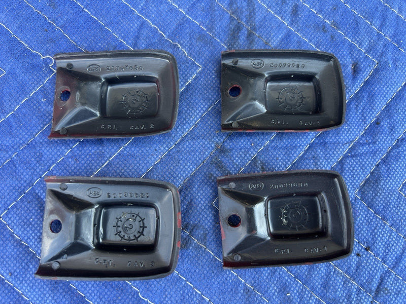 1980-1985 Cadillac Seville Seat Bolt Covers Red 20099650 LH RH GM OEM #3417M