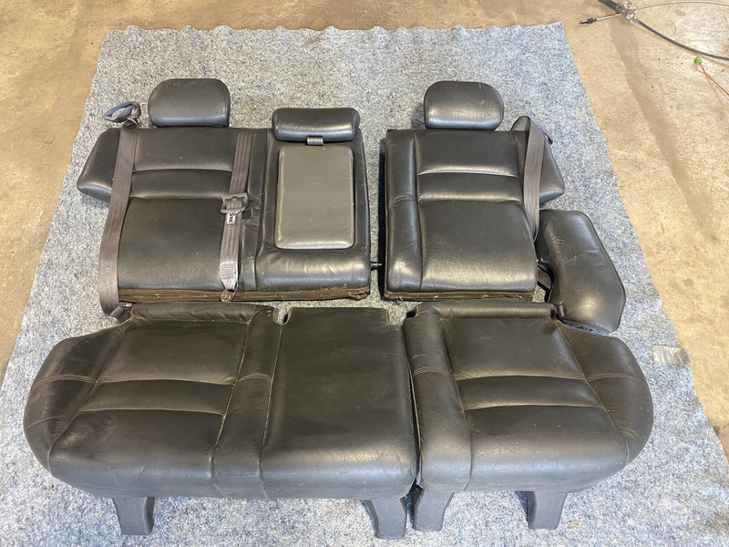 98-00 Volvo V70R V70 Rear Charcoal Gray Leather Seat Set w/ Seat Belts OE #1647E