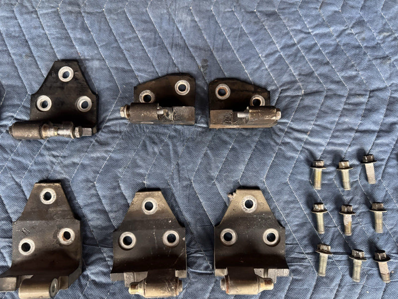 1998-2003 Jaguar XJR XJ8 X308 Front & Rear Door Hinge Set Of 4 Black OEM #4805E