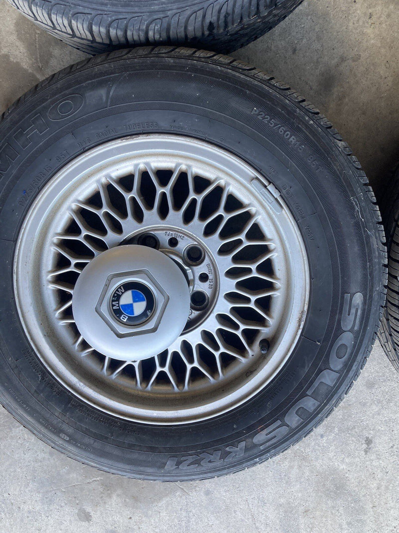 1986-1994 BMW 7 Series E32 BBS Wheels Rims & Tires 1182129 7Jx15 H2 OEM #969M