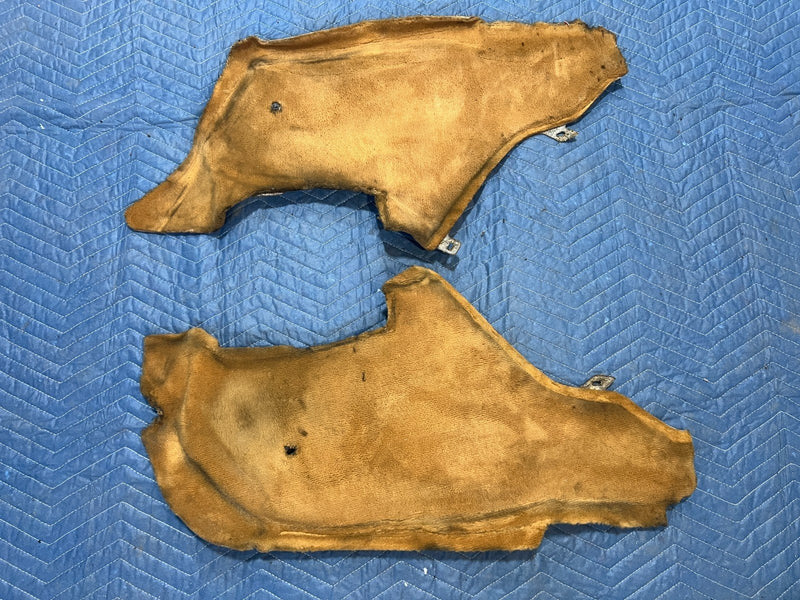 1986-1995 Mercedes 300D W124 Tan Center Console Molded Carpet Pair OEM #2768EM