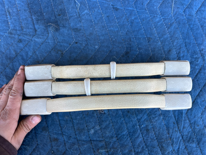1986-1993 Volvo 240 244 Sedan Overhead Grab Handle Set of 3 White OEM #4353EM