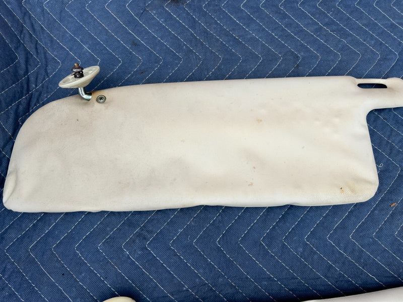 1967-1974 Volvo 140 142 144 145 Right & Left Sun Visor Shade White OEM #4868EM