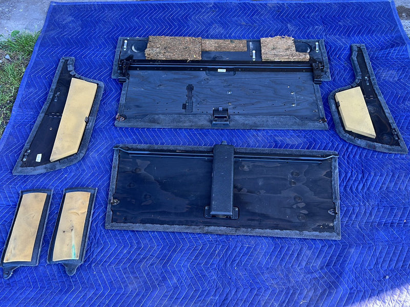 1993-1997 Volvo 850 Rear Left & Right Carpet Panel Set Gray OEM