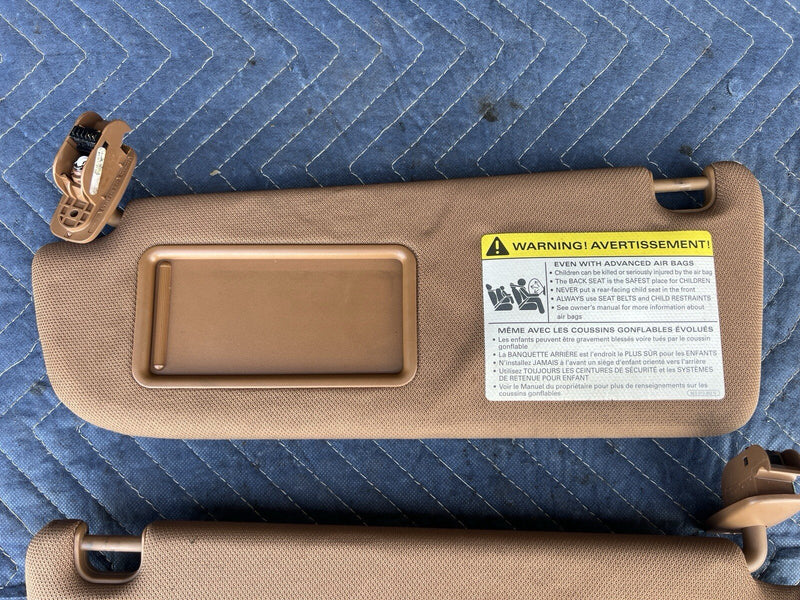 2005-2011 Audi A6 Sun Visor Shade Pair Tan Left & Right Sunvisor OEM #1ZJ