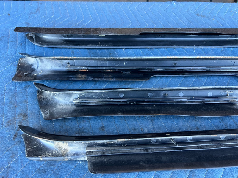 1986-1993 Volvo 240 244 Sedan Door Sill Scuff Trim Entry Black Set OEM #4388EM