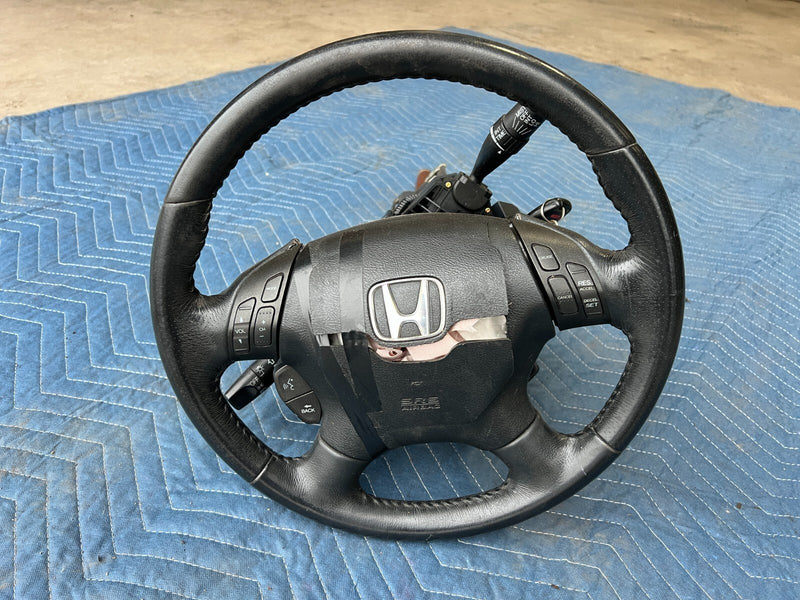 2003-2007 Honda Accord EX-L Steering Column w/ Wheel, Shaft, Stalks OEM #1384CN