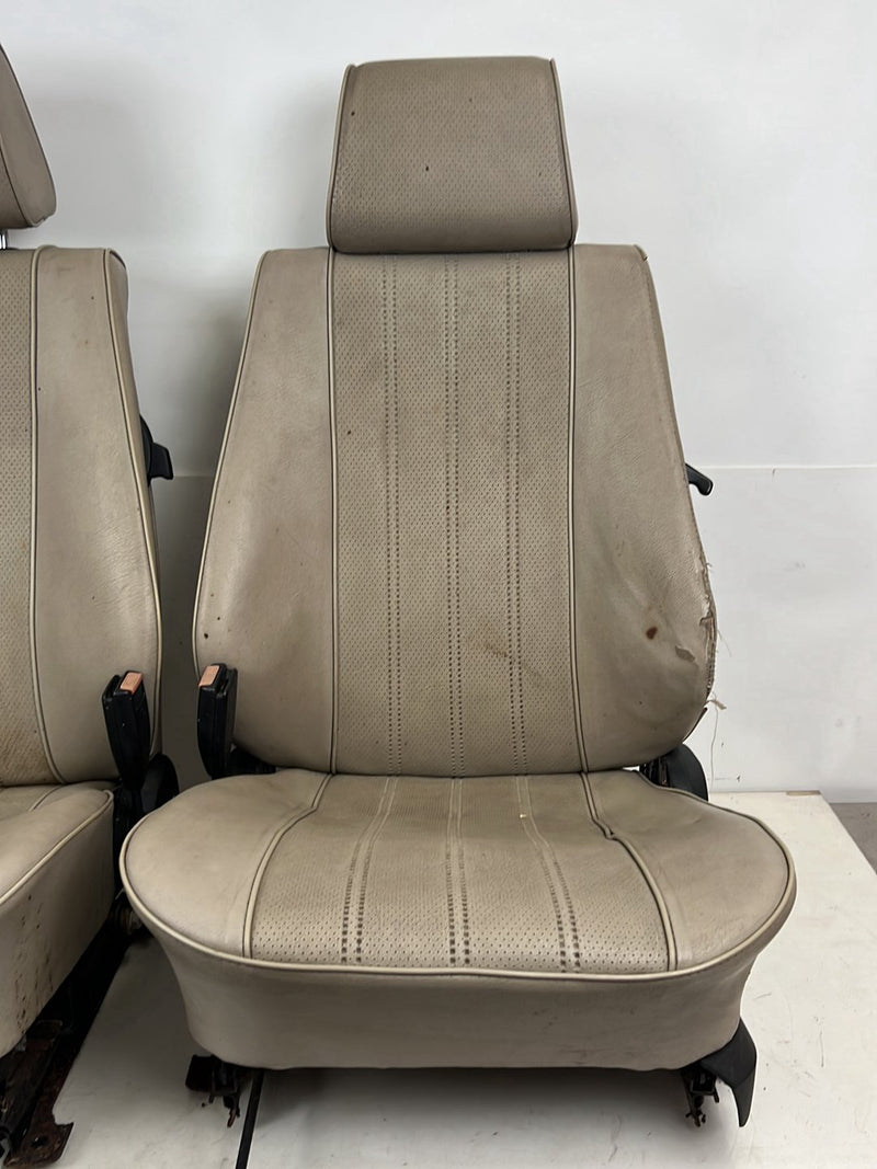1984-1993 BMW 318i E30 Front Left & Right Bucket Seat Pair Beige OEM #6736EM
