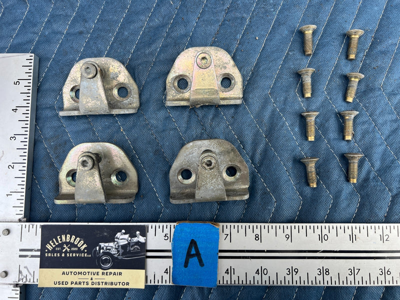 1986-1993 Volvo 240 244 Sedan Door Striker Plate Set of 4 Latch Catch OE #4218EM