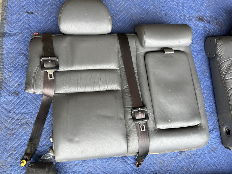 1993-1997 Volvo 850 850R Rear Seat Set Charcoal Leather Wagon Only OEM #4424E
