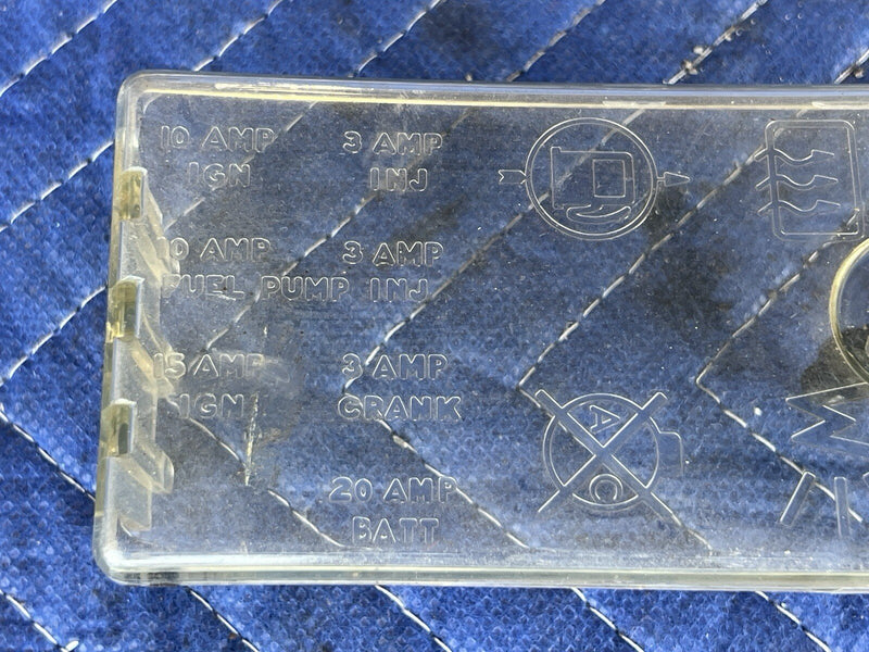 1980-1985 Cadillac Seville Fuse Box Cover Clear OEM #3348M