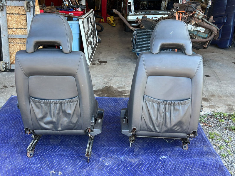 1993-1997 Volvo 850 Front Left & Right Bucket Seat Pair Gray Leather OEM