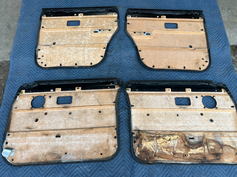 1986-1993 Volvo 240 244 245 Interior Door Card Panel Set Gray Black OEM #4084EM