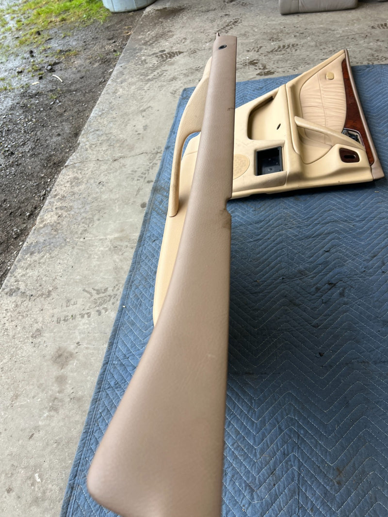 1998-2003 Mercedes W210 E320 Wagon Door Card Trim Panel Tan Set of 4 OEM #4739EM