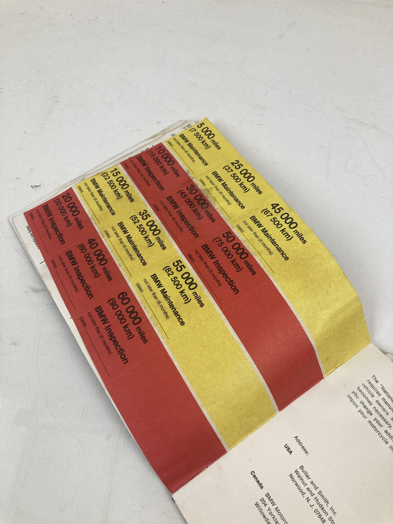 1983 BMW R80RT - Owners Manual