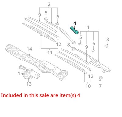 1992-1999 BMW M3 E36 Wiper Arm Left LH Trim Cover Cap 61618161491 OEM #3906EM