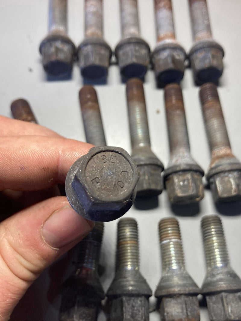 2003-2007 BMW 545i E60 Lug Bolts Complete Set Nuts Extra Long OEM #4995M