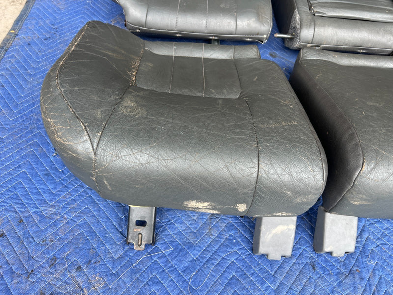 1992-1995 Volvo 940 740 Wagon Charcoal Leather Rear Seat Cushion Set OEM #3265EM