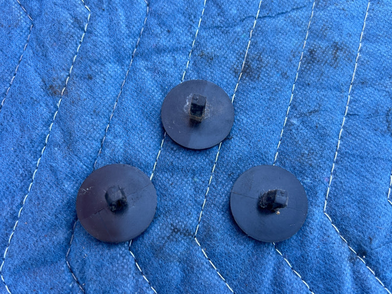1986-1993 Volvo 240 244 Lower Dash Felt Retaining Clip Set of 3 Black OE #4305EM