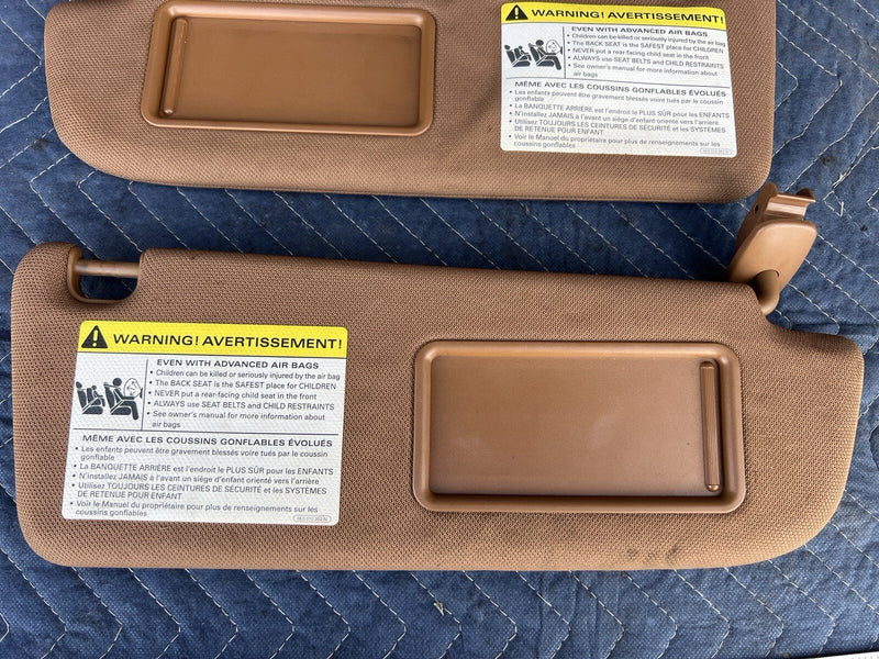 2005-2011 Audi A6 Sun Visor Shade Pair Tan Left & Right Sunvisor OEM #1ZJ