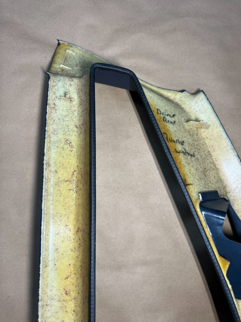 1984-1989 Volvo 740 760 Sedan Rear C Pillar Window Trim Dark Blue OEM #1552EM