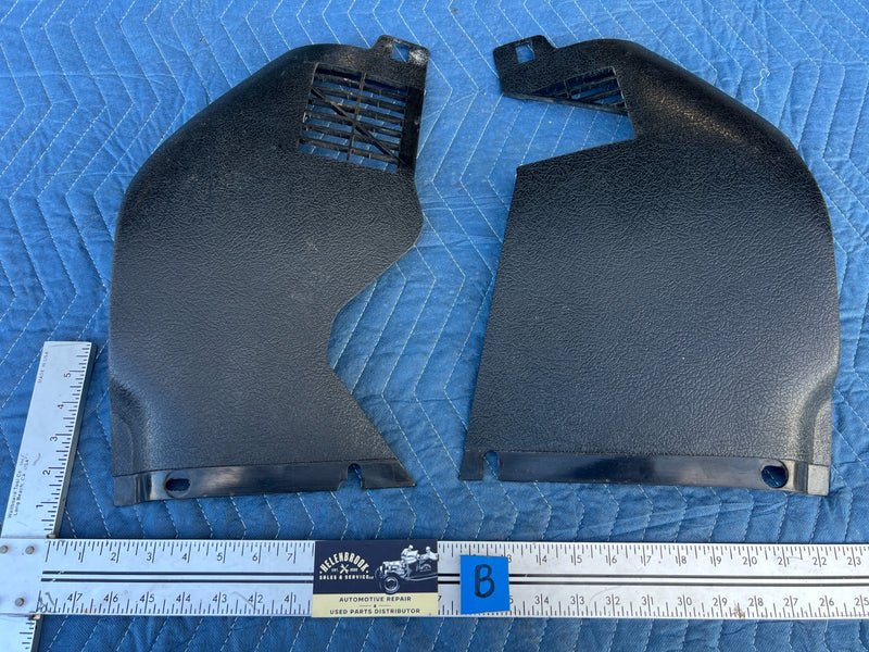 1986-1993 Volvo 240 244 Lower Dash Right & Left Kick Panel Trim Black OE #4183EM