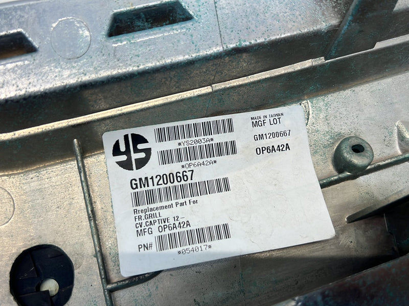 2012 Chevrolet Captiva Sport - Radiator Grille PN: 1200667 054017