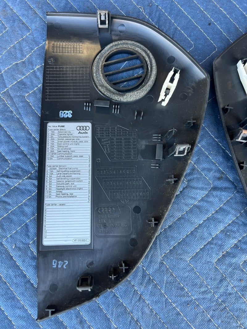 2005-2011 Audi A6 Dash End Trim L + R Pair OEM 4F1 857 086/087 #6ZJ