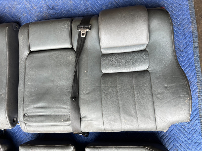 1992-1995 Volvo 940 740 Wagon Charcoal Leather Rear Seat Cushion Set OEM #3265EM
