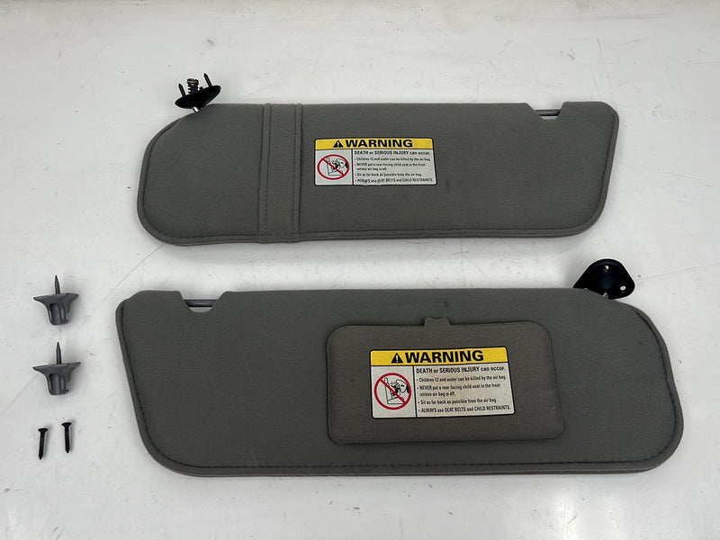 1993-2000 Ford Ranger Left & Right Sun Visor Shade Pair Gray Cloth OEM #6012EM