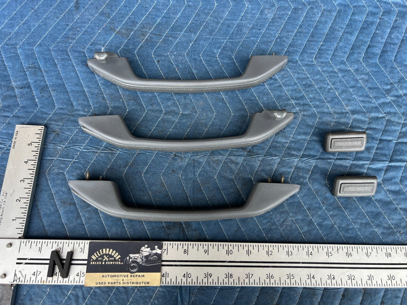 1989-1995 Volvo 740 940 Sedan Overhead Grab Handle Set of 3 Gray OEM #3805EM