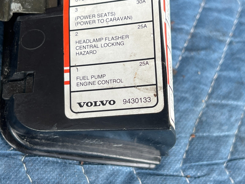 1992-1995 Volvo 940 740 Center Dashboard Fuse Box Cover Storage Cubby OE #3239EM