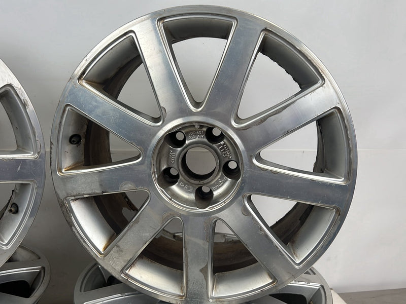 1996-2003 Audi S8 D2 A8 18" 9-Spoke Alloy Wheel Rim Set 8Jx18 OEM #6372EM