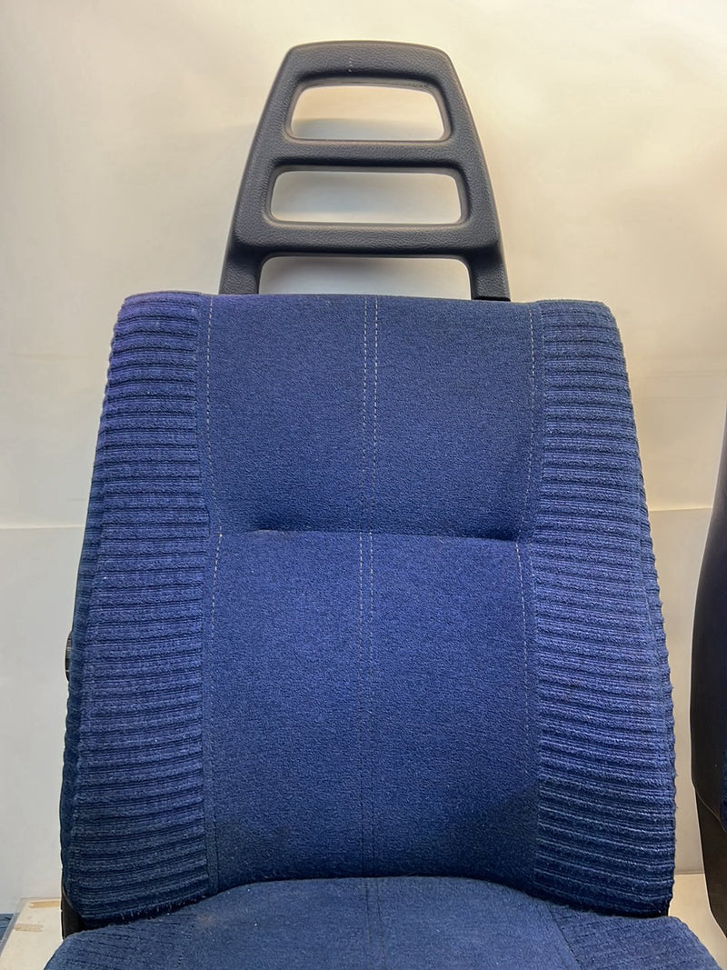 1975-1980 Volvo 244 240 Front Left & Right Seat Blue Cloth Pair OEM #5302EM