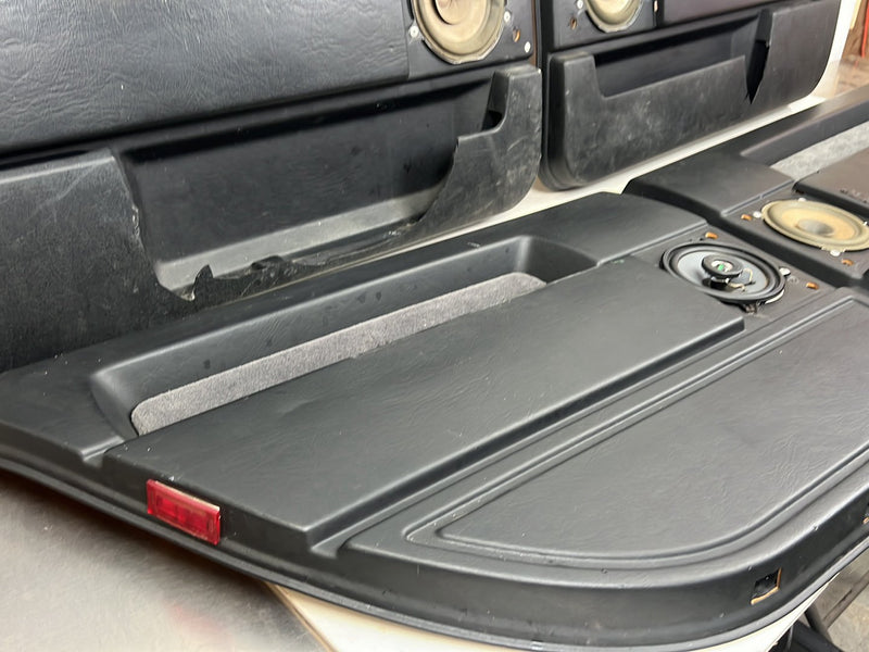 1990-1992 Volvo 740 745 940 Wagon Door Card Trim Panel Set of 4 Black OE #5977EM