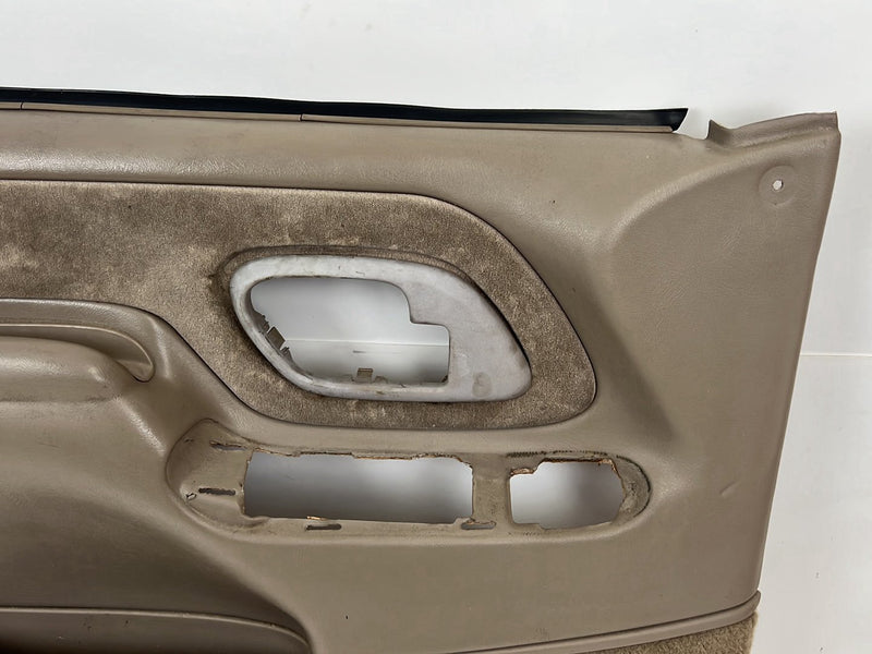1995-1998 Chevrolet GMC C/K Left & Right Door Card Trim Panel Pair Tan OEM