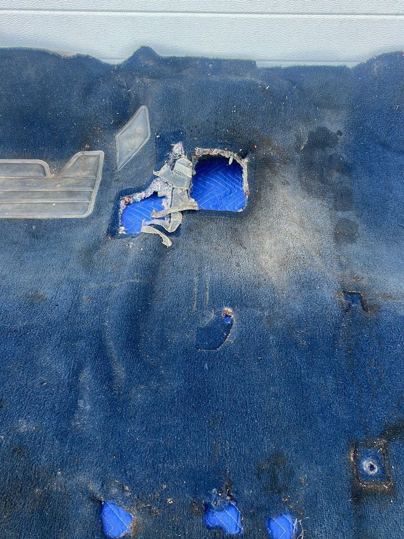 1988-1998 Chevrolet Silverado Ext Cab 4x4 Molded Carpet Set Dark Blue OE #5537EM