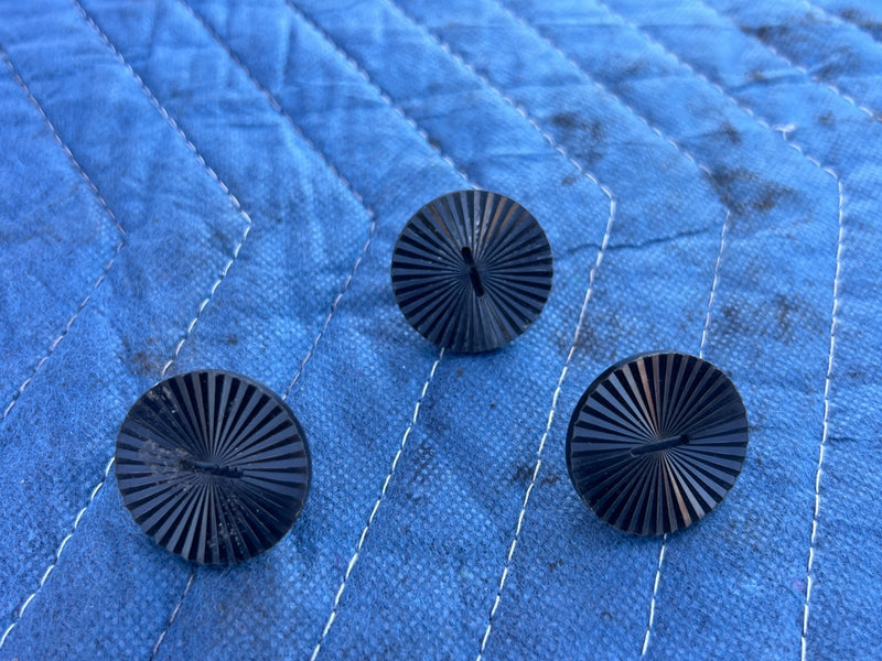 1986-1993 Volvo 240 244 Lower Dash Felt Retaining Clip Set of 3 Black OE #4305EM