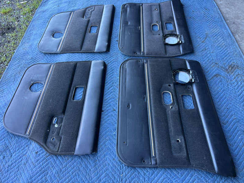1986-1993 Volvo 240 244 *Sedan Only* Door Card Set of 4 Gray Black OEM #4374EM