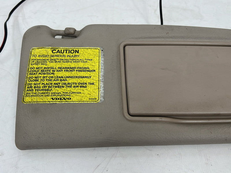1993-1997 Volvo 850 Passenger Right Sun Visor Shade Beige 9430245 OEM