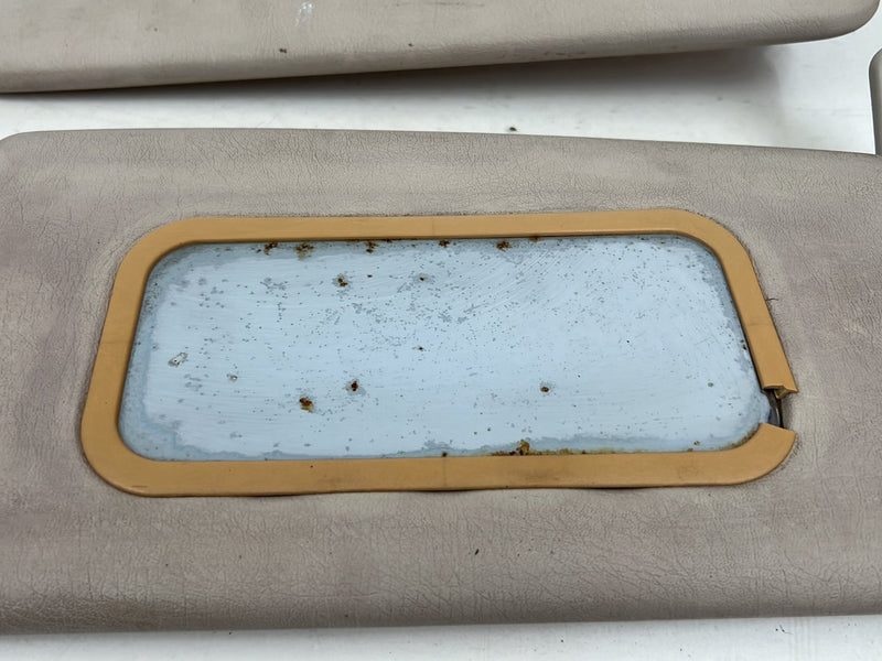 1990-1992 Volvo 740 745 940 Left & Right Sun Visor Shade Pair Tan OEM #5841EM